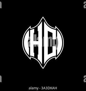 HC Unique modern flat abstract geometric initials vector letter logo design. HC monogram logo. Stock Vector