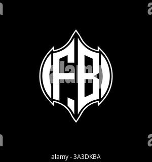 FB Unique modern flat abstract geometric initials vector letter logo design. FB monogram logo. Stock Vector