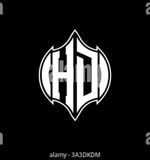 HD Unique modern flat abstract geometric initials vector letter logo design. HD monogram logo. Stock Vector