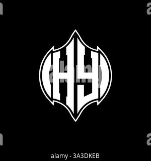 HY Unique modern flat abstract geometric initials vector letter logo design. HY monogram logo. Stock Vector