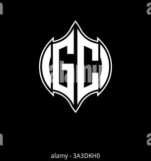 GC Unique modern flat abstract geometric initials vector letter logo design. GC monogram logo. Stock Vector