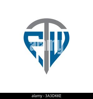 FTW logo. FTW letter. FTW letter logo design. Initials FTW logo linked ...