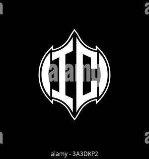 IC Unique modern flat abstract geometric initials vector letter logo design. IC monogram logo. Stock Vector