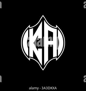 KA Unique modern flat abstract geometric initials vector letter logo design. KA monogram logo. Stock Vector