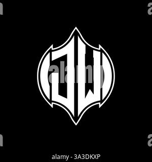 JW Unique modern flat abstract geometric initials vector letter logo design. JW monogram logo. Stock Vector
