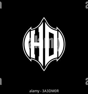 HO Unique modern flat abstract geometric initials vector letter logo design. HO monogram logo. Stock Vector