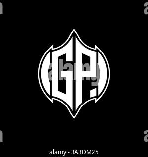 GP Unique modern flat abstract geometric initials vector letter logo design. GP monogram logo. Stock Vector