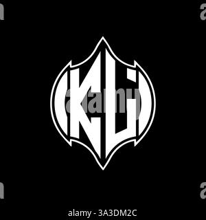 KL Unique modern flat abstract geometric initials vector letter logo design. KL monogram logo. Stock Vector