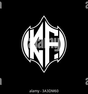 KF Unique modern flat abstract geometric initials vector letter logo design. KF monogram logo. Stock Vector