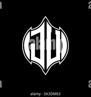 JU Unique modern flat abstract geometric initials vector letter logo design. JU monogram logo. Stock Vector