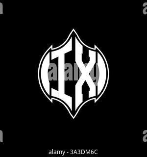 IX Unique modern flat abstract geometric initials vector letter logo design. IX monogram logo. Stock Vector