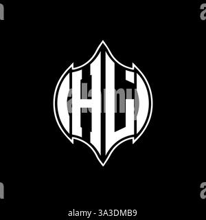 HL Unique modern flat abstract geometric initials vector letter logo design. HL monogram logo. Stock Vector
