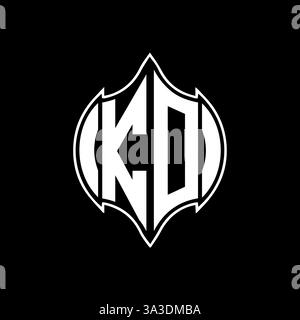 KO Unique modern flat abstract geometric initials vector letter logo design. KO monogram logo. Stock Vector