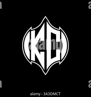 KC Unique modern flat abstract geometric initials vector letter logo design. KC monogram logo. Stock Vector