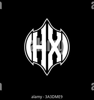 HX Unique modern flat abstract geometric initials vector letter logo design. HX monogram logo. Stock Vector