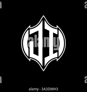 JI Unique modern flat abstract geometric initials vector letter logo design. JI monogram logo. Stock Vector