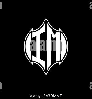 IM Unique modern flat abstract geometric initials vector letter logo design. IM monogram logo. Stock Vector