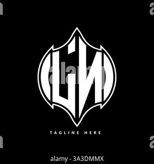 LN Unique modern flat abstract geometric initials vector letter logo design. LN monogram logo. Stock Vector