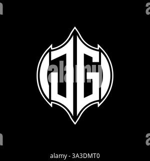 JG Unique modern flat abstract geometric initials vector letter logo design. JG monogram logo. Stock Vector