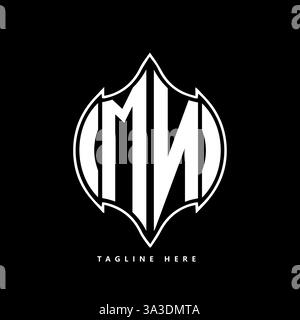 MN Unique modern flat abstract geometric initials vector letter logo design. MN monogram logo. Stock Vector