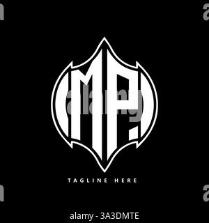 MP Unique modern flat abstract geometric initials vector letter logo design. MP monogram logo. Stock Vector