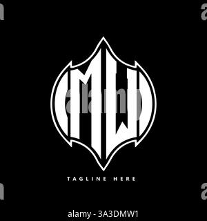 MW Unique modern flat abstract geometric initials vector letter logo design. MW monogram logo. Stock Vector