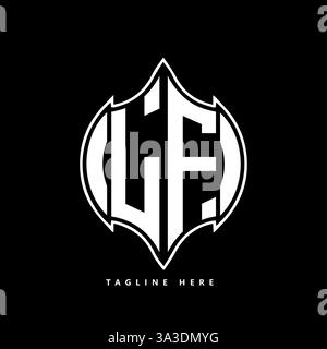 LF Unique modern flat abstract geometric initials vector letter logo design. LF monogram logo. Stock Vector