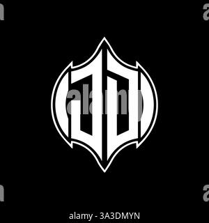 JD Unique modern flat abstract geometric initials vector letter logo design. JD monogram logo. Stock Vector
