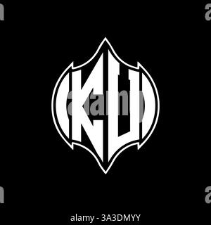 KU Unique modern flat abstract geometric initials vector letter logo design. KU monogram logo. Stock Vector
