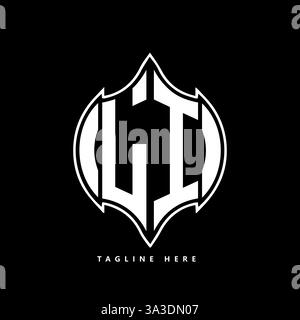 LI Unique modern flat abstract geometric initials vector letter logo design. LI monogram logo. Stock Vector