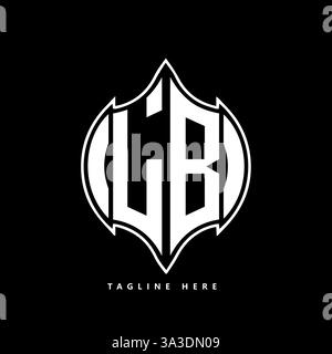 LB Unique modern flat abstract geometric initials vector letter logo design. LB monogram logo. Stock Vector
