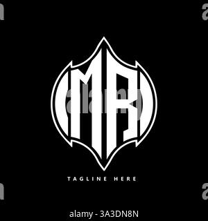 MR Unique modern flat abstract geometric initials vector letter logo design. MR monogram logo. Stock Vector