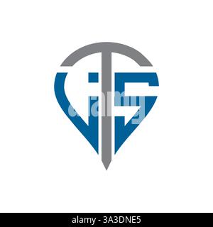 LTS Unique modern flat abstract geometric initials vector letter logo design. LTS monogram logo. Stock Vector
