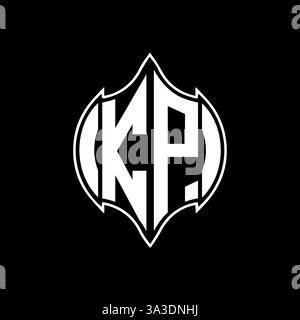 KP Unique modern flat abstract geometric initials vector letter logo design.KP monogram logo. Stock Vector