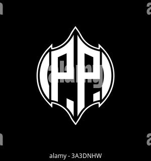 PP Unique modern flat abstract geometric initials vector letter logo design.PP monogram logo. Stock Vector