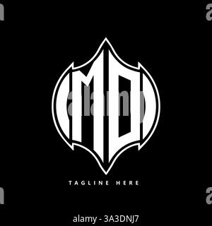 MO Unique modern flat abstract geometric initials vector letter logo design. MO monogram logo. Stock Vector