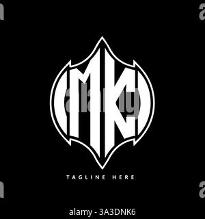 MK Unique modern flat abstract geometric initials vector letter logo design. MK monogram logo. Stock Vector