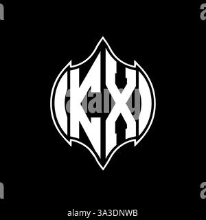 KX Unique modern flat abstract geometric initials vector letter logo design. KX monogram logo. Stock Vector
