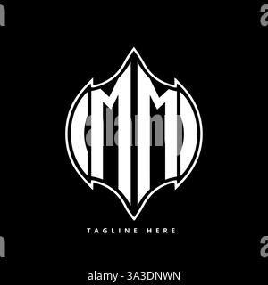 MM Unique modern flat abstract geometric initials vector letter logo design. MM monogram logo. Stock Vector