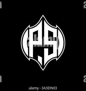 PS Unique modern flat abstract geometric initials vector letter logo design. PS monogram logo. Stock Vector