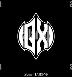 QX Unique modern flat abstract geometric initials vector letter logo design. QX monogram logo. Stock Vector