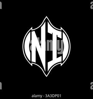 NT Unique modern flat abstract geometric initials vector letter logo design. NT monogram logo. Stock Vector