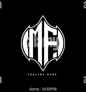 MF Unique modern flat abstract geometric initials vector letter logo design. MF monogram logo. Stock Vector