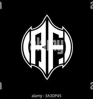 RF Unique modern flat abstract geometric initials vector letter logo design. RF monogram logo. Stock Vector