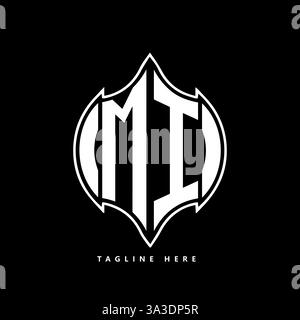 MI Unique modern flat abstract geometric initials vector letter logo design. MI monogram logo. Stock Vector