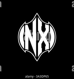 NX Unique modern flat abstract geometric initials vector letter logo design. NX monogram logo. Stock Vector