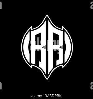 RR Unique modern flat abstract geometric initials vector letter logo design. RR monogram logo. Stock Vector
