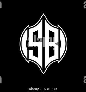 SB Unique modern flat abstract geometric initials vector letter logo design. SB monogram logo. Stock Vector
