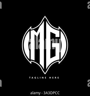 MG Unique modern flat abstract geometric initials vector letter logo design. MG monogram logo. Stock Vector