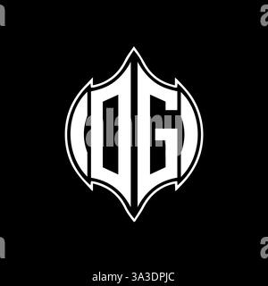 OG Unique modern flat abstract geometric initials vector letter logo design. OG monogram logo. Stock Vector